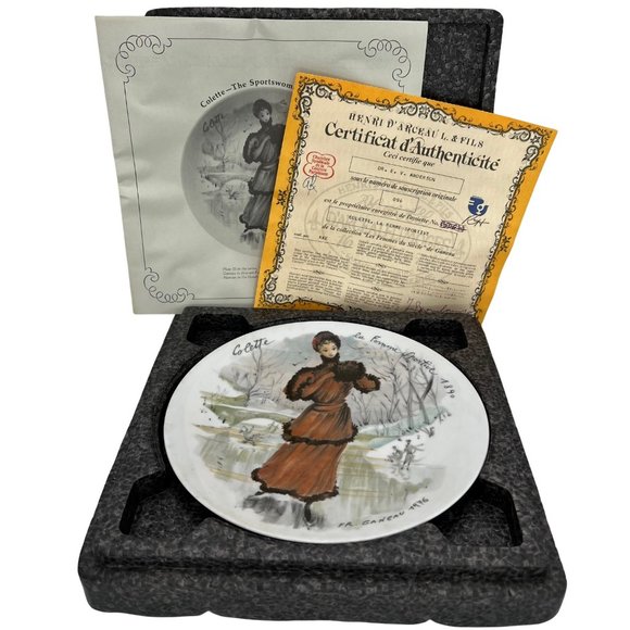 Colette The Sportswoman of 1890 Collectible Plate Women of the Century 1976 - Picture 1 of 8